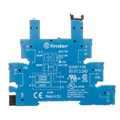 Wąskoprofilowe gniazdo 6,2mm do przekaźników serii 34 do linii długich 230-240V AC 93.01.3.240.0000