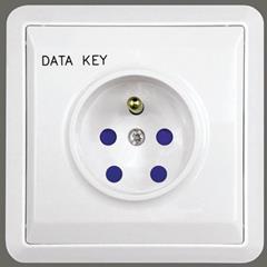 Forum Gniazdo pojedyncze z/u 16A DATA do wspólpracy z kluczem KF-1 białe GWP133KFD01