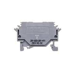 Złączka szynowa 2-przewodowa 4mm2 z diodą 1N4007 szara 281-603/281-411 