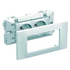 Optiline 70 Zestaw 2 gniazd z/u /2moduły/ z ramką biały ISM15121