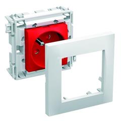 Optiline 70 Zestaw gniazdo kodowane /1moduł/ z białą ramką ISM15123