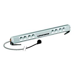 Optiline 45 Panel biurkowy 8xgniazdo z/u ,przełącznik LAN 10/100 Mbps, 7xRJ45 z przewodem i wtyczką anodyzowany ISM20352