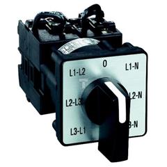 Przełącznik piórk. krzywkowy woltomierza, 3L i 3L-N, 45°, 12A, moc. śrub. K1F027MLH