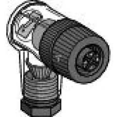 Konektor kątowy żeński, M12 , 4-pin.,, dławik kablowy Pg 7 XZCC12FCP42B