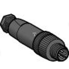 Konektor proste męski, M12, 4-pinowe,, dławik kablowy Pg 7 XZCC12MDP40B