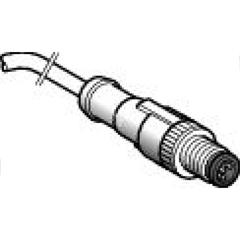 Konektor okablowany XZ, prosty męski, M12, 5-pinowe,, przew. PUR 1m XZCP1564L1