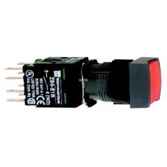 Przycisk kompletny czerw. kwadr. O 16, kryty z sam. powr., 1NC XB6CA42B