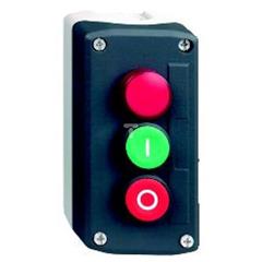 Kaseta ciemnoszara, przyc. ziel. kryty/czerw. kryty O22 i wskaźnik św. XALD363M