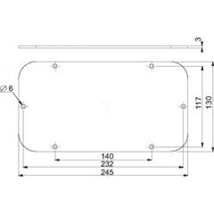 Aluminiowy dla obudowy Spacial S3D dł.245xW130, NSYTLCU