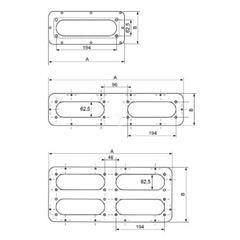 Standardowy do obudowy Spacial S3D RAL7035, dł. 245 x szer. 130. NSYTLCFL