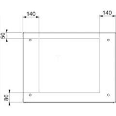 Spacial SM pełna płyta przepustów kablowych, 800x400mm NSYSMEC84