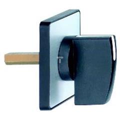 Głowica oper. 45x45mm-kolor metali.-czarna rączka- z etyk. bez op., do graw. KBE1H