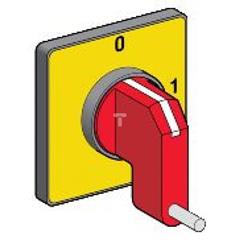 Głowica oper. 45x45mm- kolor żółty- czerw. rączka blokowana kłódkami-O-I KCG3Y