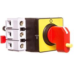 Rozłącznik VVE 25A , 3 biegunowy, 690 V, uchwyt czerwony do blokowania VVE0