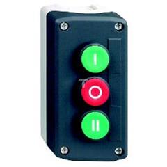 Kaseta ciemnoszara, przyciski ziel. kryty/czerw. kryty/ziel. kryty O22 XALD339