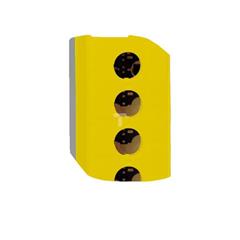 Pokrywa pusta żółta z jasnoszarą podstawą, 4 otwory XALK04