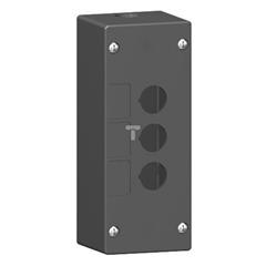 Kaseta sterownicza pusta, wymag. środowiska -czarna- 3 wycięcia, 3 otwory pion. XALG03