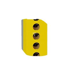 Pokrywa pusta żółta z jasnoszarą podstawą, 5 otworów XALK05