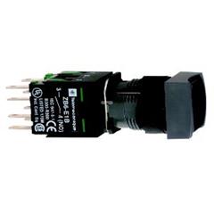 Przycisk kompletny czarny kwadr. kryty O16 z sam. powr. 1NC bez ozn. XB6CA22B