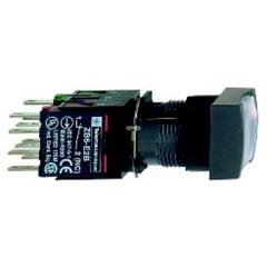 Przycisk kompletny biały podśw., O 16, kryty z sam. powr., 24 V, 1NO+1NC XB6CW1B5B