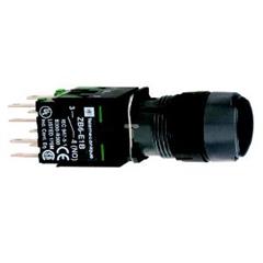 Przycisk kompletny czarny kryty O 16, z sam. powr., 1 NC bez ozn. XB6AA22B