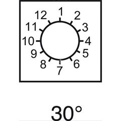 Etykieta do Łącznika krzywkowego 1 do 12, 46x46mm XBCY7229