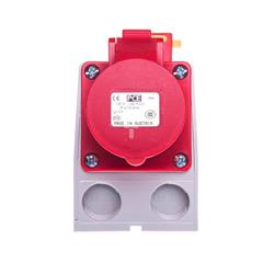 Gniazdo stałe Kombi z wyłącznikiem 16A 4P (0-1) czerwony IP44 KOMBI 914-6w