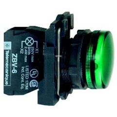 Wskaźnik św. ziel. O22 zwykła soczewka zinteg. LED 110...120V XB5AVG3