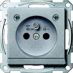 Gniazdo wtykowe z/u z sygn. i LED, przesł. b.śrub., alu, Sys M MTN2504-0460