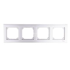 Merten System M Ramka poczwórna pozioma i pionowa aluminium MTN486460