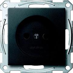 Gniazdo wtykowe b/u z przesłoną, zaciski śrubowe, antracyt, system M MTN2000-0414