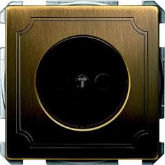 Gniazdo wtykowe b/u z przesłoną, śrub., mosiądz antyk, Artec/Antique MTN2000-4143