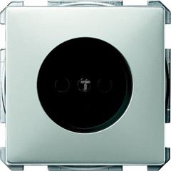 Gniazdo wtykowe b/u z przesłoną, zaciski śrub., stal, Artec/Antique MTN2000-4146