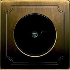 Płytka centralnamech. gniazda wtyk. b/u przesł. mosiądz, Artec/Antique MTN2030-4143