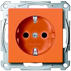 Gniazdo wtykowe SCHUKO obw. specj., przesł. b.śrub., pomarańcz., Sys M MTN2300-0302
