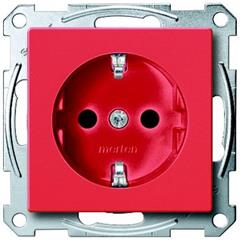 Gniazdo wtykowe SCHUKO obw. specj., przesł. b.śrub., rubinowy, Sys M MTN2300-0306