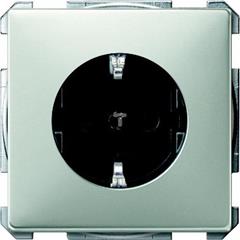 Gniazdo wtykowe SCHUKO, z przesłoną, b.śrub., stal, Artec/Antique MTN2300-4146