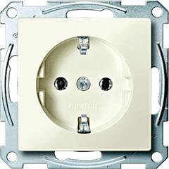 Gniazdo wtykowe SCHUKO, zaciski bezśrubowe, biały, połysk, system M MTN2301-0344