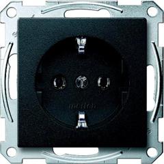 Gniazdo wtykowe SCHUKO, zaciski bezśrubowe, antracyt, system M MTN2301-0414