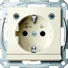 Gniazdo wtykowe SCHUKO, wyjście ośw. i LED, przesł., b.śrub., B, P, Sys M MTN2304-0344