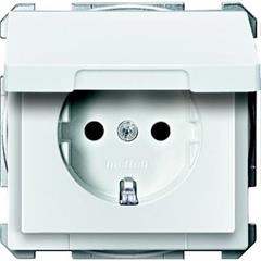 Gniazdo wtykowe SCHUKO z klapką, z przesłoną, b.śrub., B.P, Artec/Antique MTN2310-4019