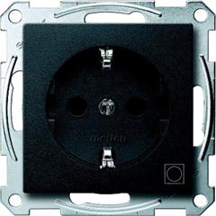 Gniazdo wtykowe SCHUKO z ozn. /suszarka/ i przesłoną, b.śrub., antracyt, Sys M MTN2351-0414