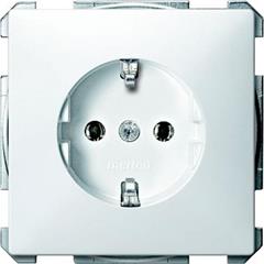 Gniazdo wtykowe SCHUKO, zaciski śrubowe, biel polarna, Artec/Antique MTN2401-4019