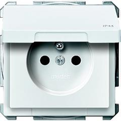 Gniazdo wtykowe z uziem. i klapką, IP44, z przesł. śrub., B.P, Artec/Antique MTN2614-4019