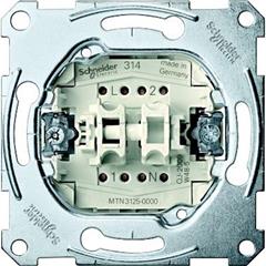 Mechanizm łącznika świecznikowego 1-bieg. zacisk neutral., p/t, 10AX, 250 V AC, b.śrub. MTN3125-0000