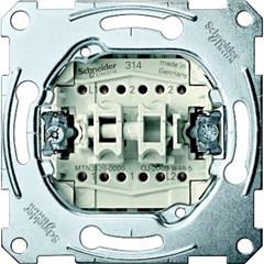 Mechanizm podw., łączn. świecz.+przycisk, p/t, 10AX/10A, 250 V AC, b.śrub. MTN3128-0000