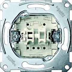 Mechanizm łącznika żaluzjowego 1-bieg., dodatk. styk, 10A, AC 250 V, b.śrub. MTN3714-0000