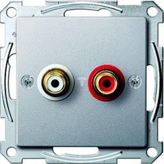 Gniazdo wtykowe złącza audio, aluminium, system M MTN4350-0460