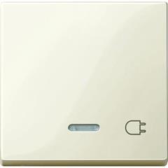 Klawisz z lampką sygnalizacyjną z oznaczeniem „gniazdo”, biały, połysk, system M MTN435244