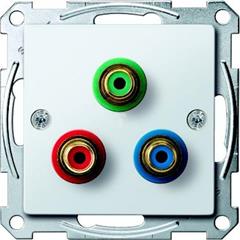 Gniazdo wtykowe komponentowego złącza wideo, biel polarna, połysk, system M MTN4353-0319